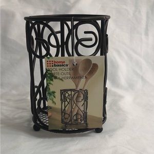 Cutlery  and kitchen tools holder brown. 5.X 6.75(13X 17cm)